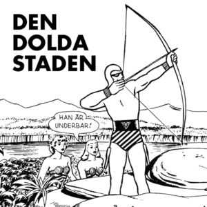 Fantomen spänner en pilbåge samtidigt som systrarna Marshall beundrar honom.
