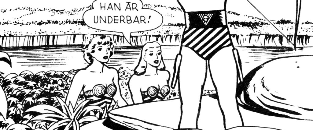 Systrarna Marshall beundrar Fantomen från serien Den dolda staden (1943).